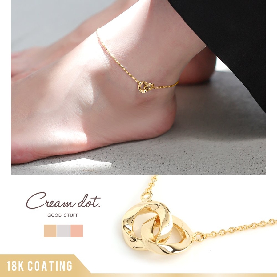 アンクレット 18kコーティング レディース 品番 Crma Cream Dot クリームドット のレディースファッション通販 Shoplist ショップリスト