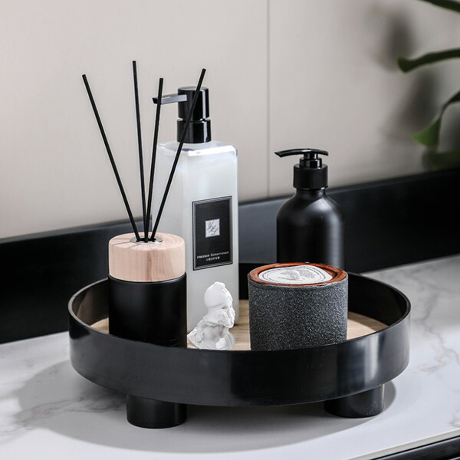 丸型 トレー 脚付きトレー[品番：DCTW0004274]｜Decorative