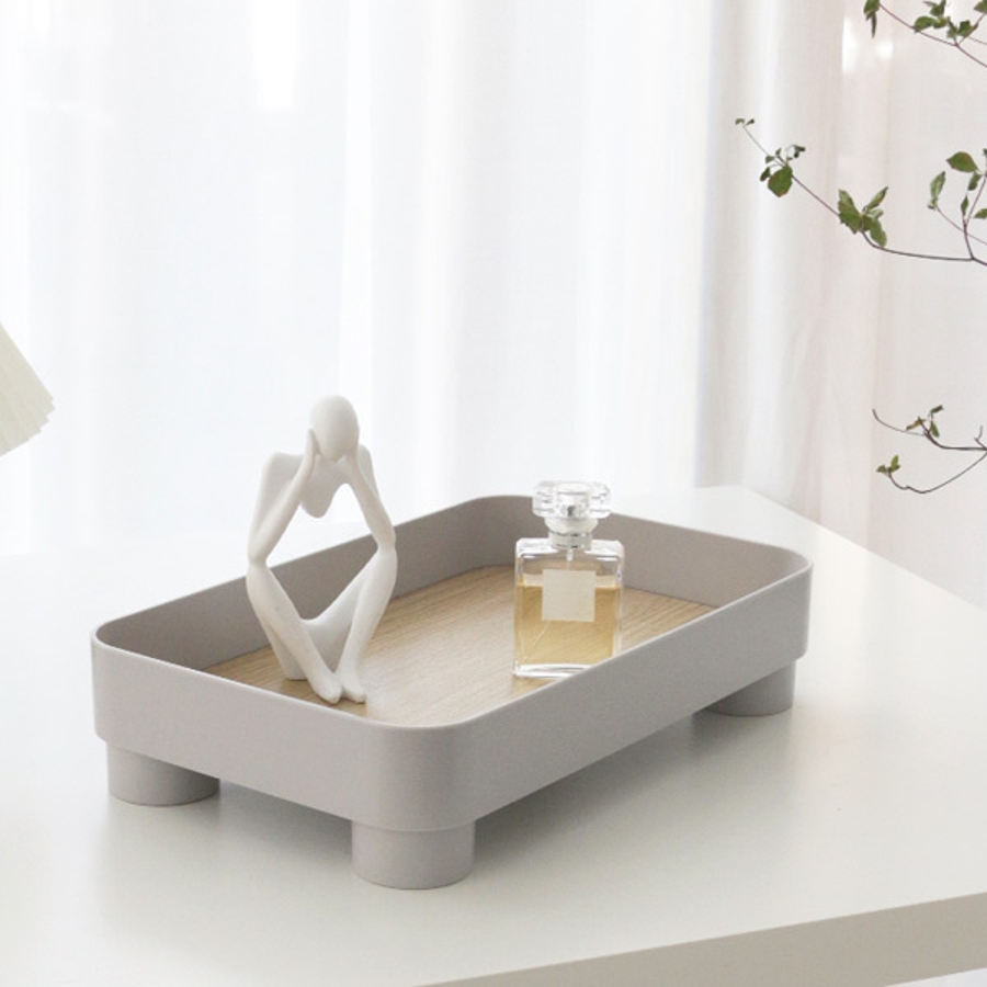 スキャンティーク　脚付きトレイ tray-03091 beech トレイ 脚付き ウッド トレー | ART OF BLACK