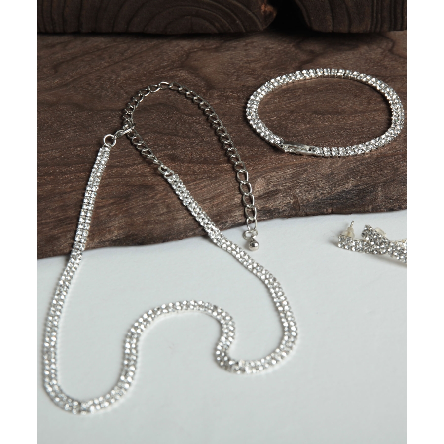 ネックレス ブレスレット ピアス 3点セット[品番：DSSW0004982