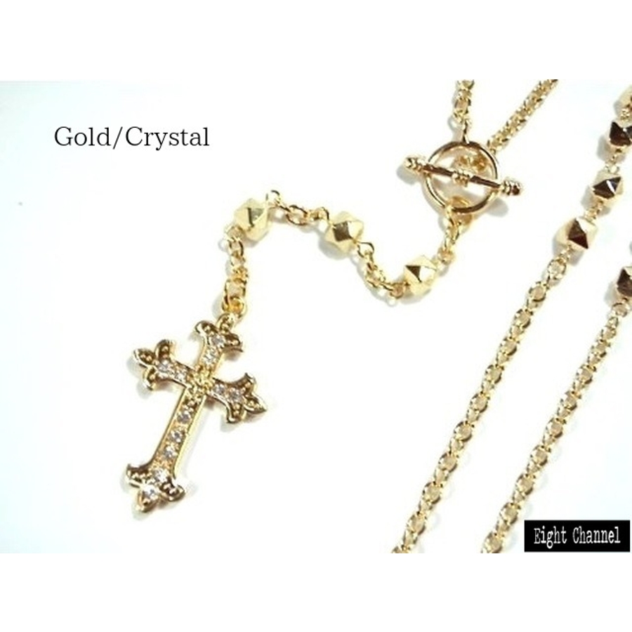 ネックレス ロザリオ 十字架[品番：ECLA0000284]｜Eight Channel