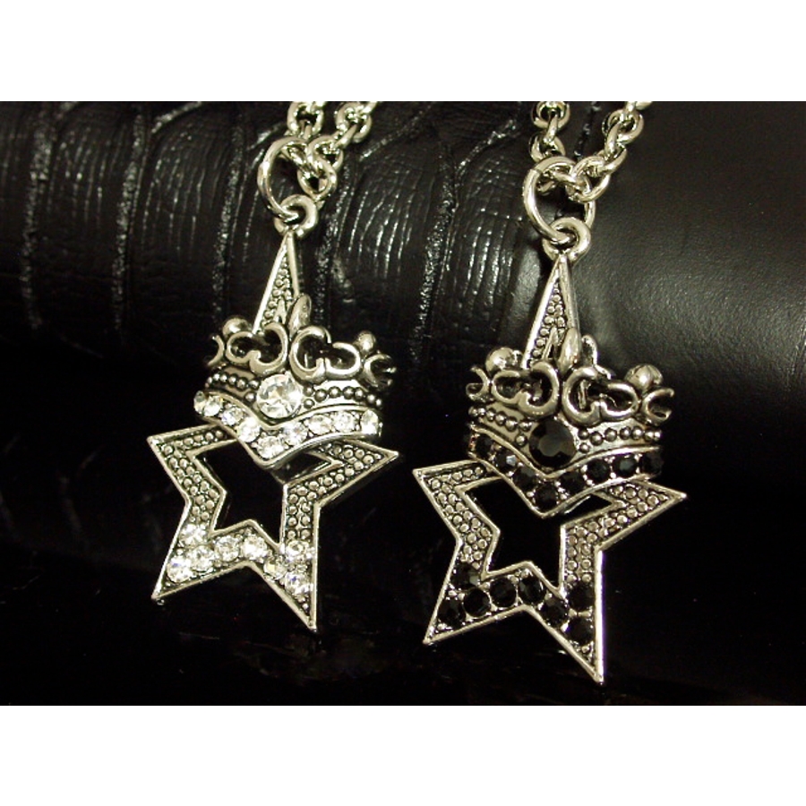 美品　クラウン　王冠　　黒金　スクエア　カフリンクスネックレスビン ネックレス 王冠 クラウン[品番：ECLA0000420]｜Eight Channel