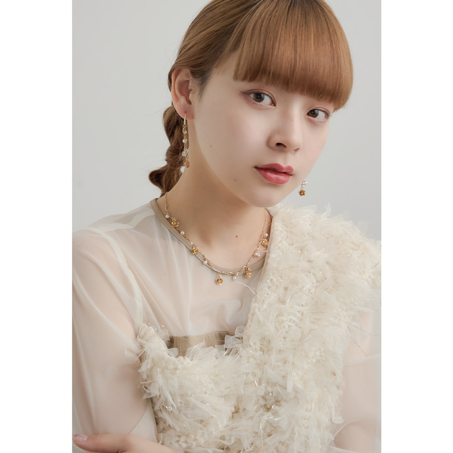 niana ニアナ フラワーモチーフパールネックレス[品番