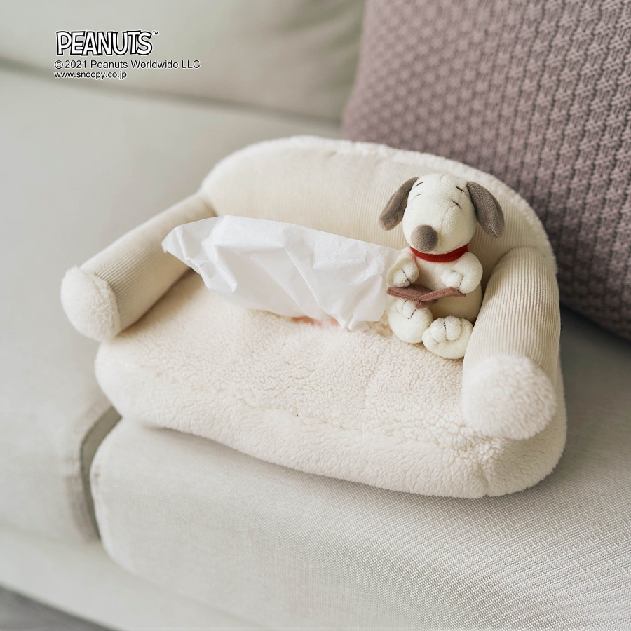PEANUTS ソファー型ティッシュケース(スヌーピー)[品番：FOKK0007083