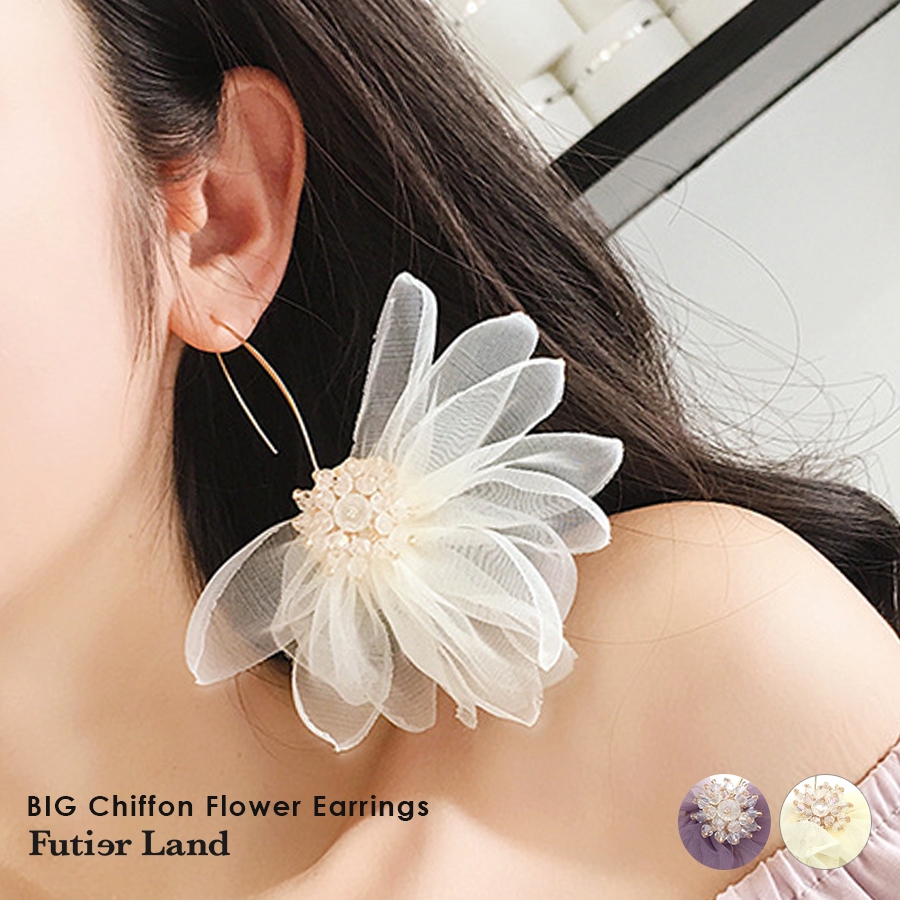 flower ピアス② Made in Italy？France？ Zoule ピアス ゾーラ：FLOWER LETTER SERIES flower letter2 花
