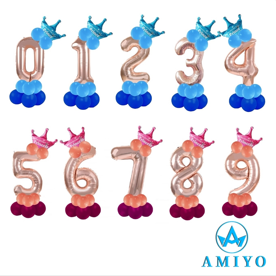 BIRTHDAY 数字バルーンセット 6783[品番：XB000008451]｜Amiyo 