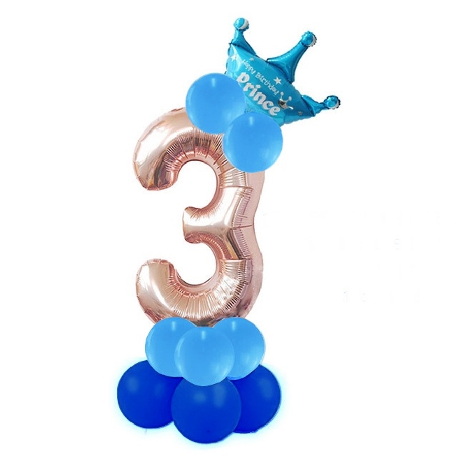 BIRTHDAY 数字バルーンセット 6783[品番：XB000008451]｜Amiyo