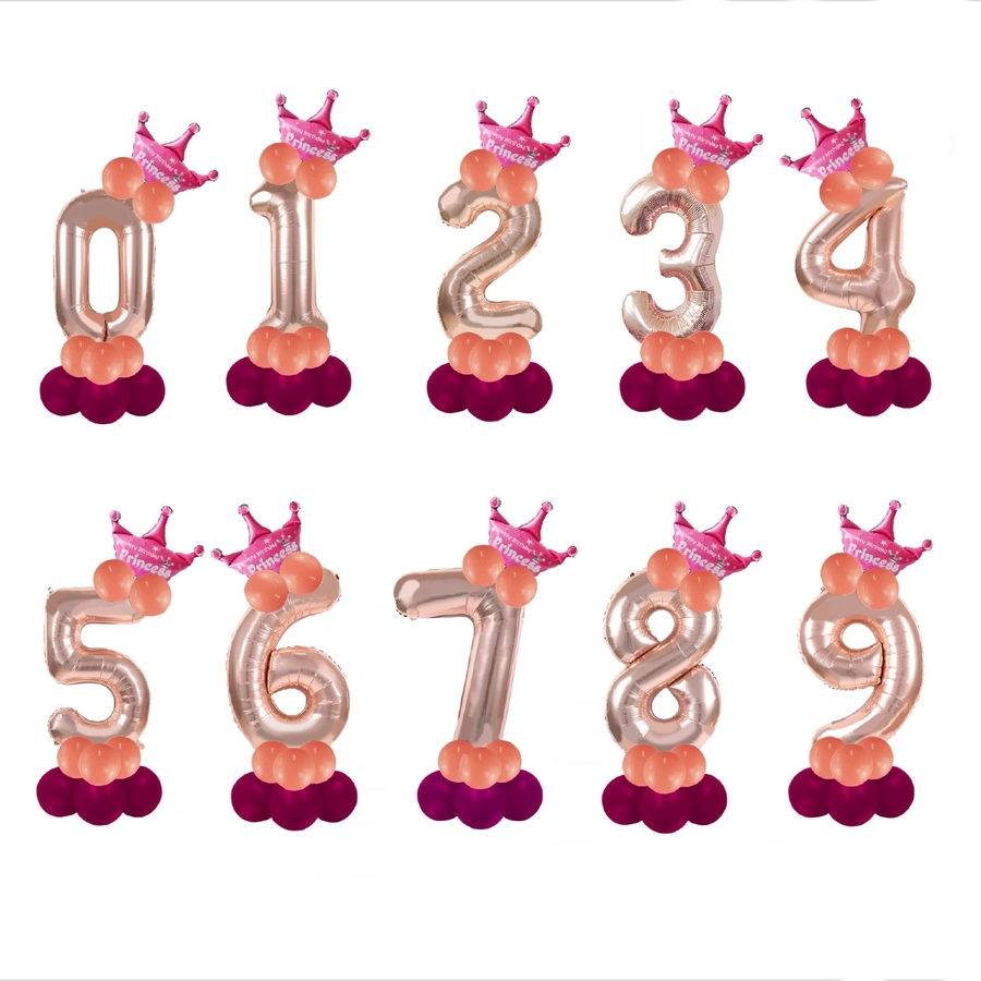 BIRTHDAY 数字バルーンセット 6783[品番：XB000008451]｜Amiyo