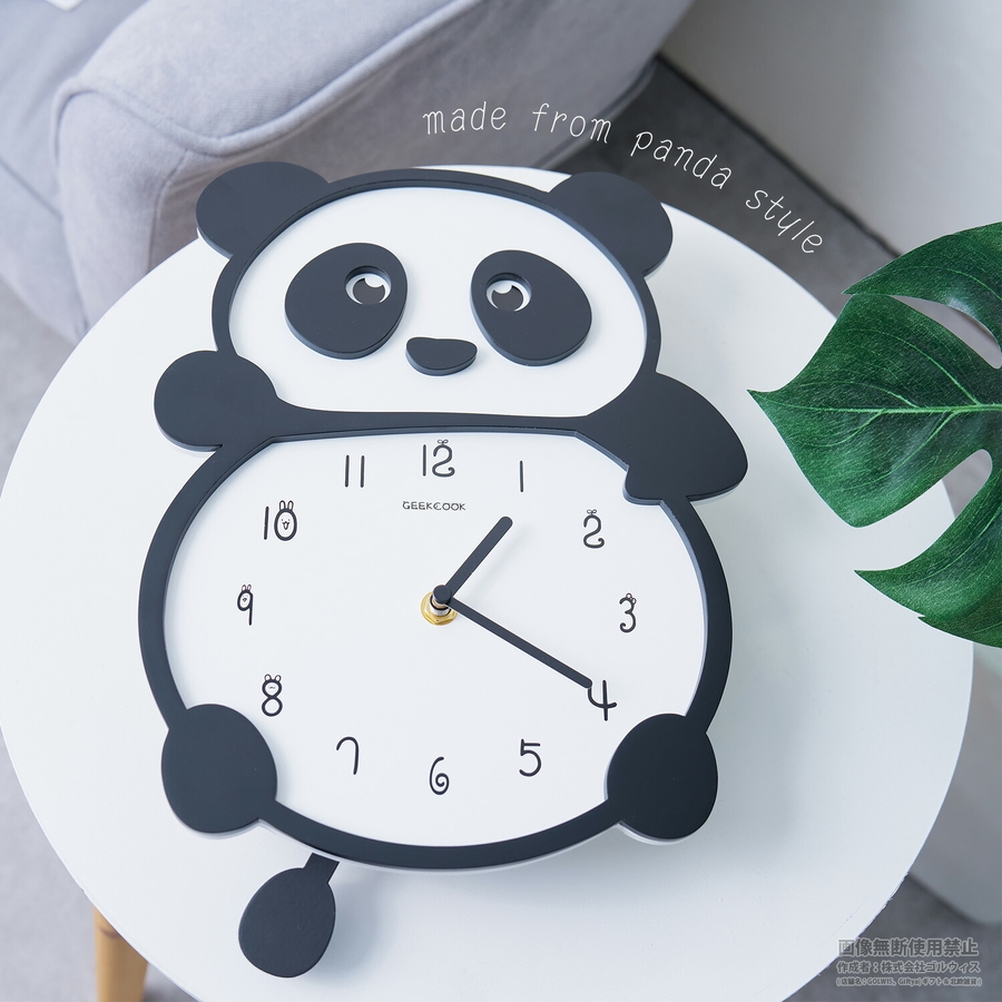 パンダ 壁掛け時計 かわいい[品番：GWSW0000454]｜GOLWIS