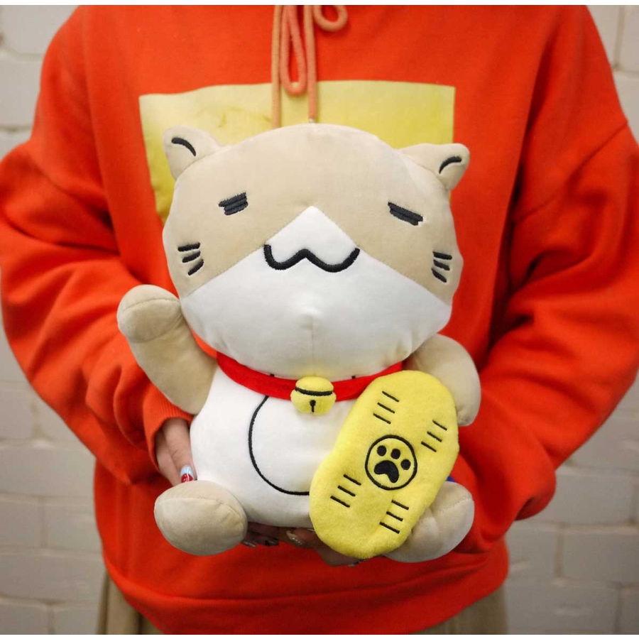 招き猫渕さん ぬいぐるみ 中サイズ 抱き枕[品番：GRVK0001746