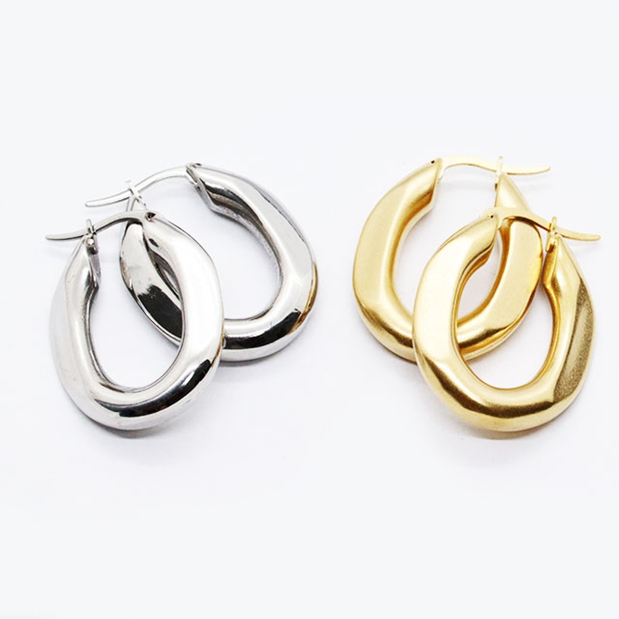 ピアス サージカルステンレス オーバルフープ[品番:PW000005223 ピアス サージカルステンレス オーバルフープ[品番:PW000005223