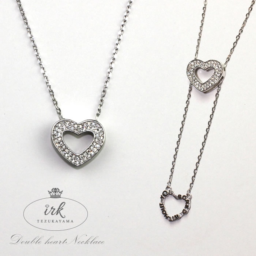 　ハート　ネックレス シルバー925 キュービックジルコニア ペンダントネックレス(ハート