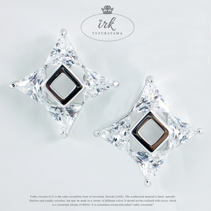 スターピアス ダイヤ ひし形[品番：IRKA0000429]｜帝塚山