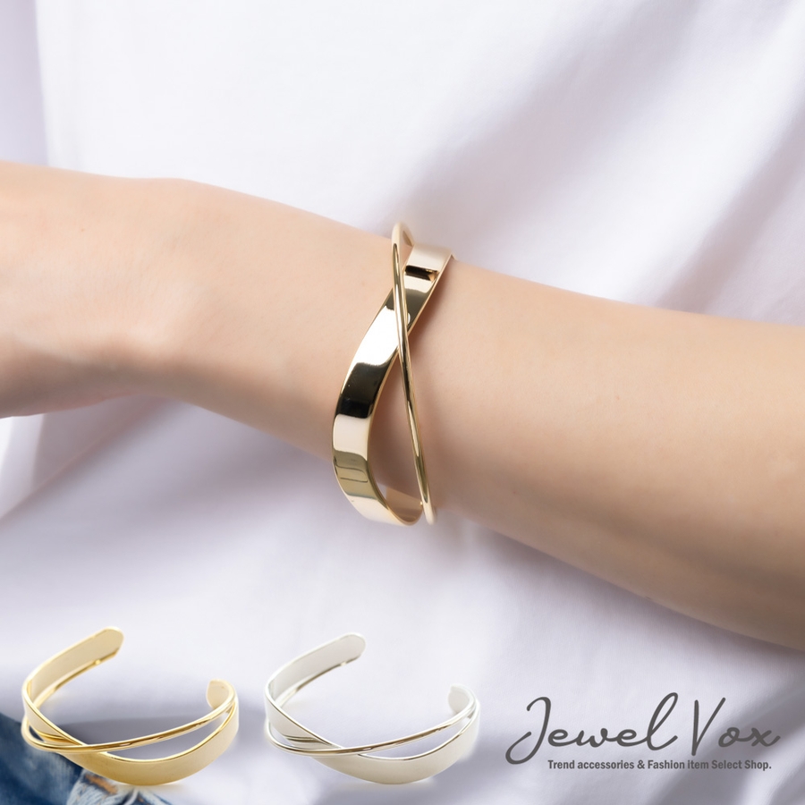 ニッケルフリー 2連風 バングル[品番：VX000004241]｜Jewel vox