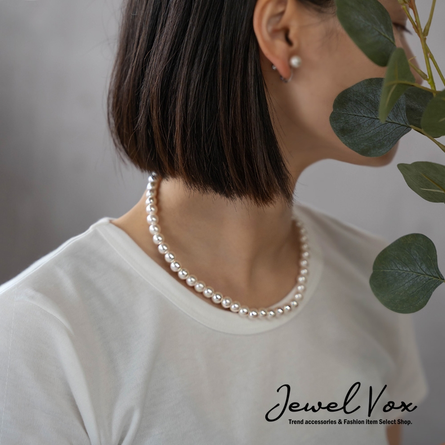 シンプル パールネックレス 8mmサイズ[品番：VX000001514]｜Jewel vox