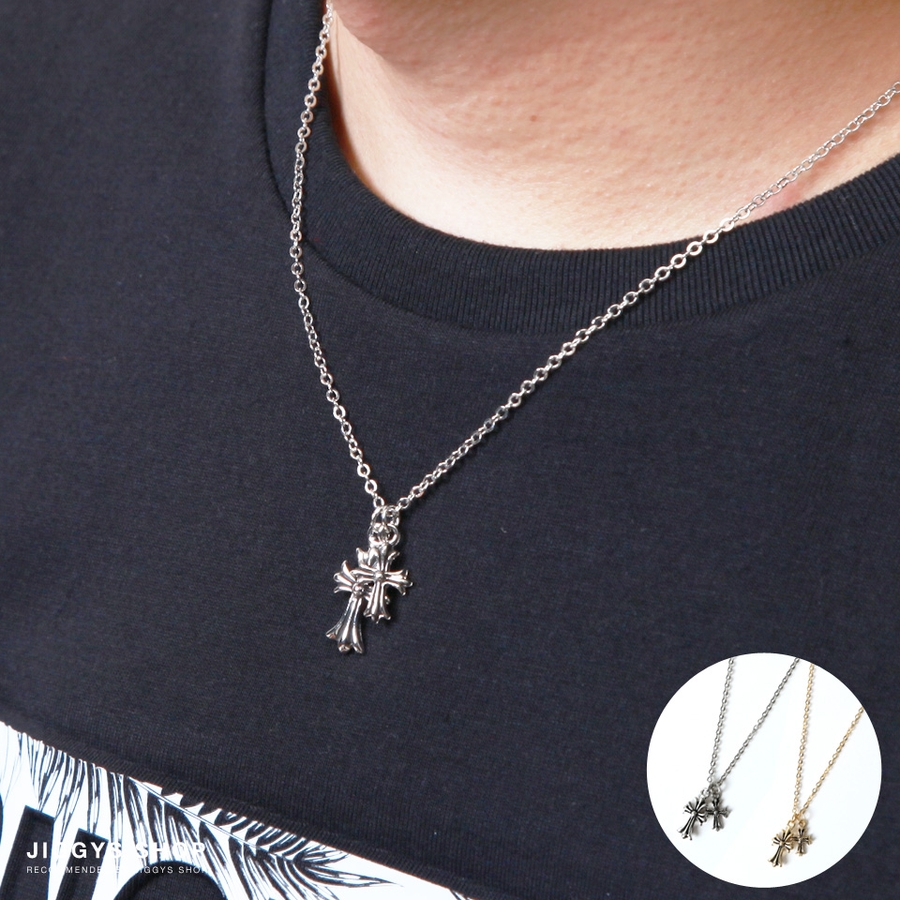 ◇ダブルクロスネックレス◇[品番：JG000011114]｜JIGGYS SHOP（ジギー