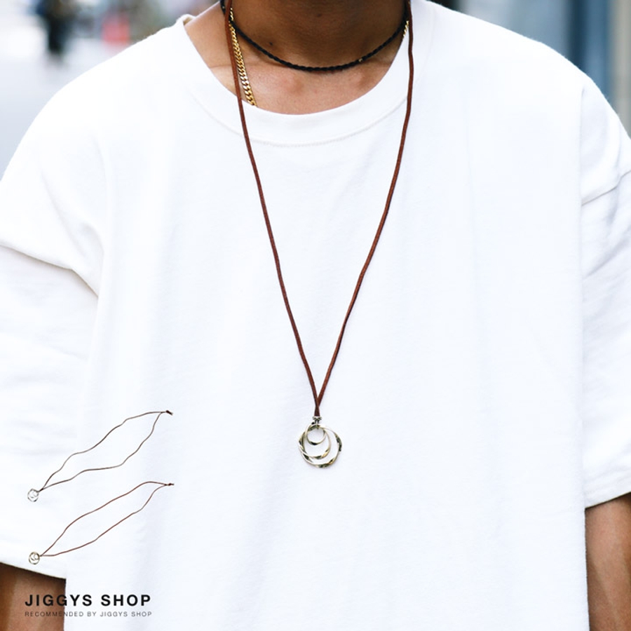 ◇ランダムリングネックレス 真鍮◇[品番：JG000013467]｜JIGGYS SHOP