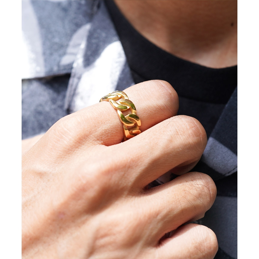チェーンリング ロゴ 金色メッキ　Mサイズ ◇チェーンリング◇[品番：JG000014009]｜JIGGYS SHOP（ジギーズ