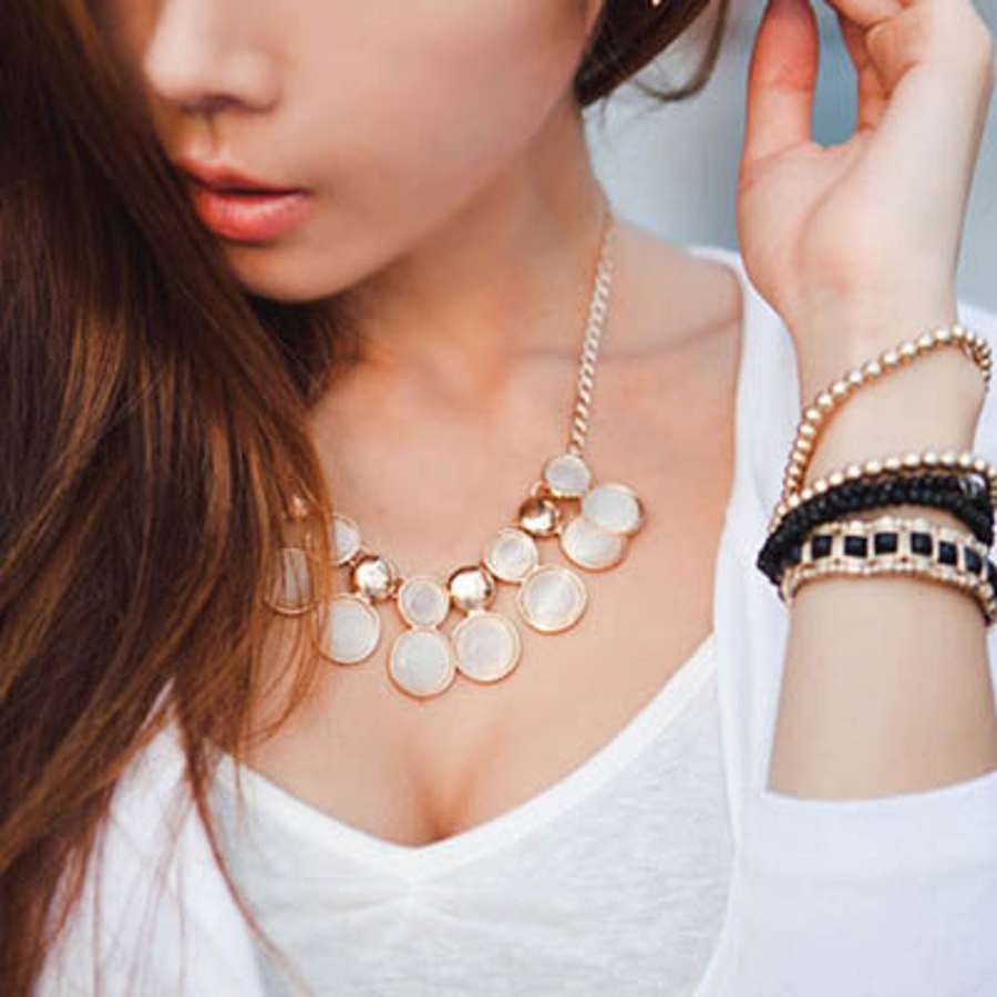 美品 ネックレス ラインストーン パール フラワー ゴールド JILLSTUART - □美品□ JILLSTUART ジルスチュアート ライン