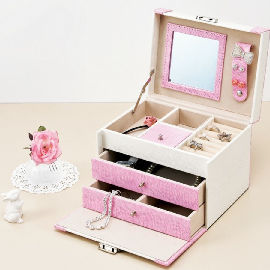 小物収納 スウィート ジュエリーボックス[品番：KRFH0049367