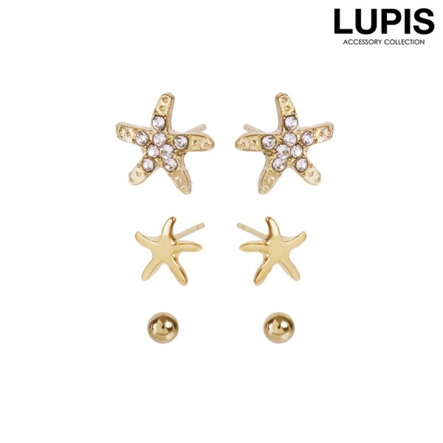 パヴェゴールドスターフィッシュピアスセット 品番 Lpsa Lupis ルピス のレディースファッション通販 Shoplist ショップリスト