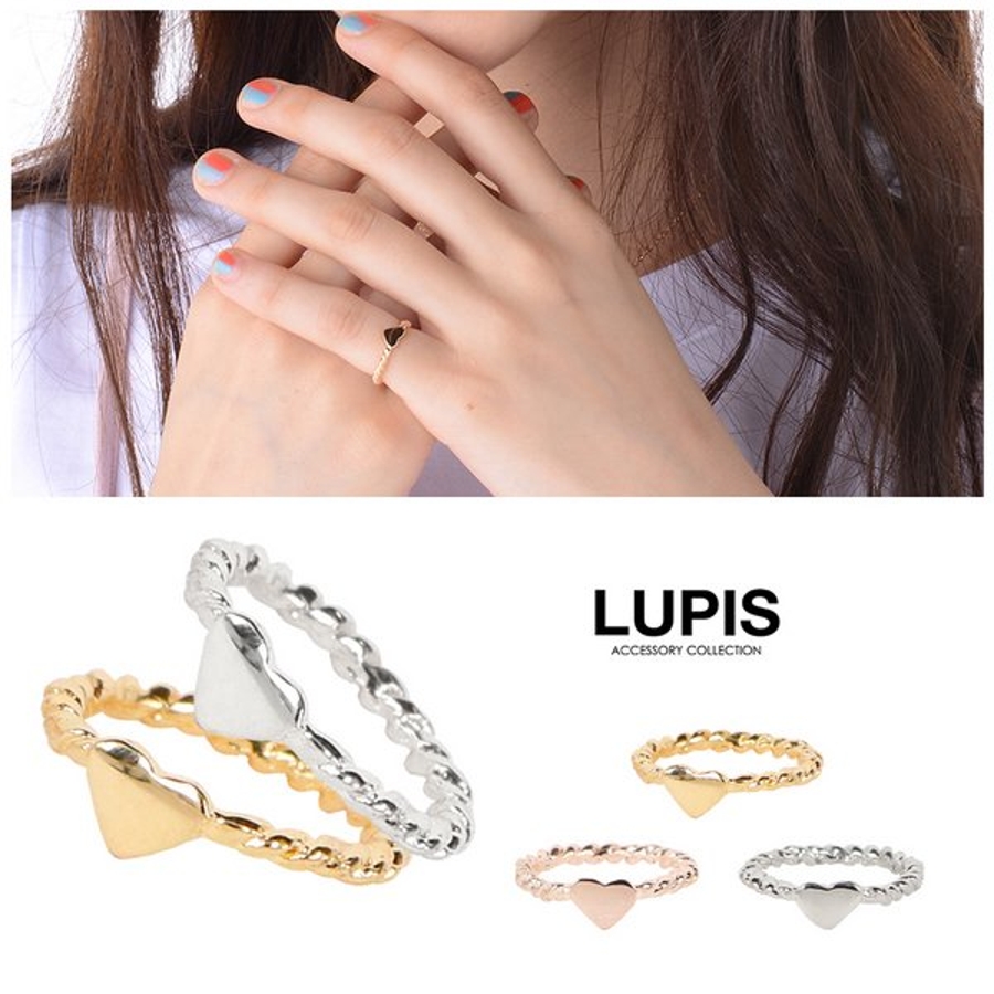 ハートシンプルピンキーファランジリング 品番 Lpsa Lupis ルピス のレディースファッション通販 Shoplist ショップリスト