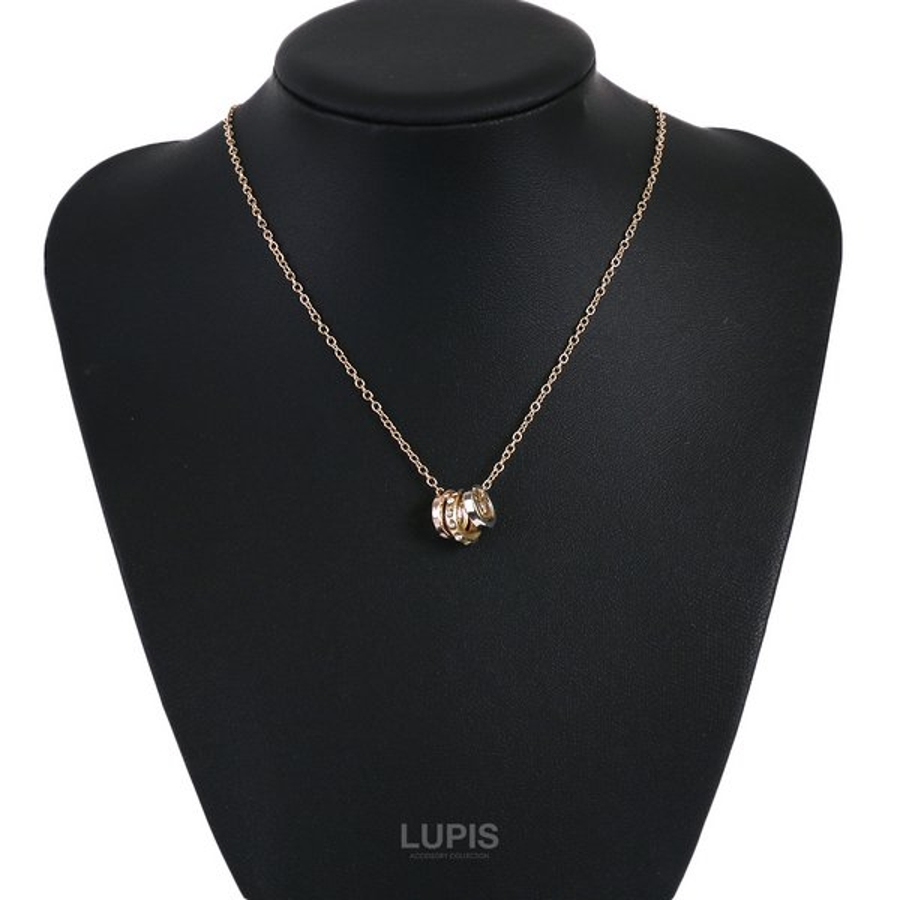 3連リングネックレス 【三連 リング[品番：LPSA0001544]｜LUPIS