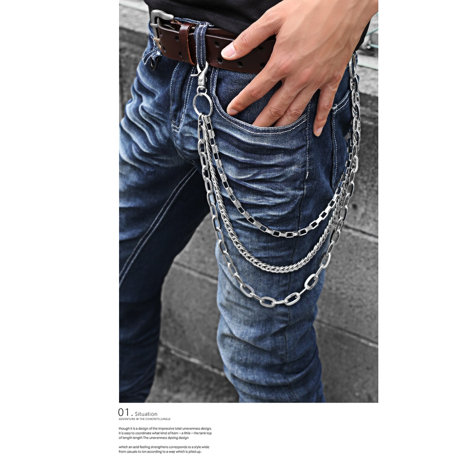 メンズアクセ ウォレットチェーン お兄系V系[品番：LU000002755