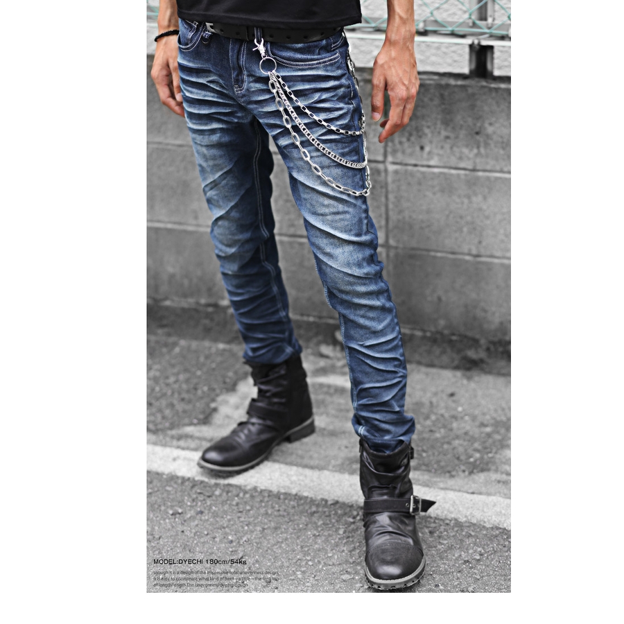 メンズアクセ ウォレットチェーン お兄系【シャイニングシルバーカラー