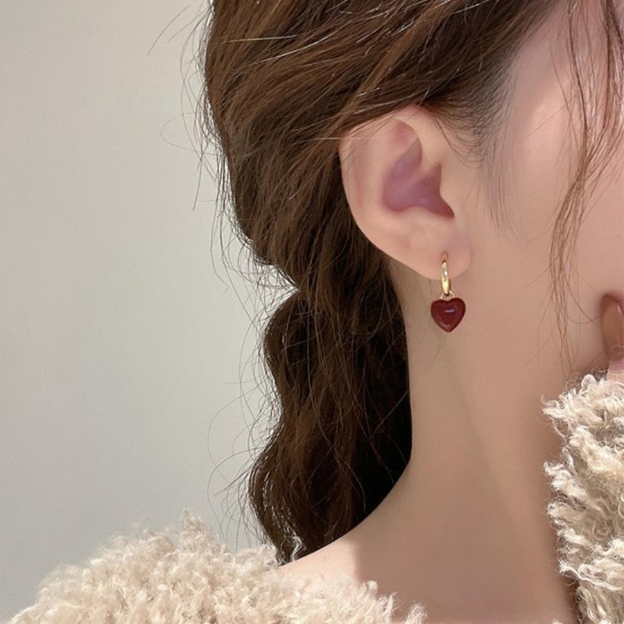 即納 K18YG 5mm ペリドット ハート ピアス フェアリーテイル