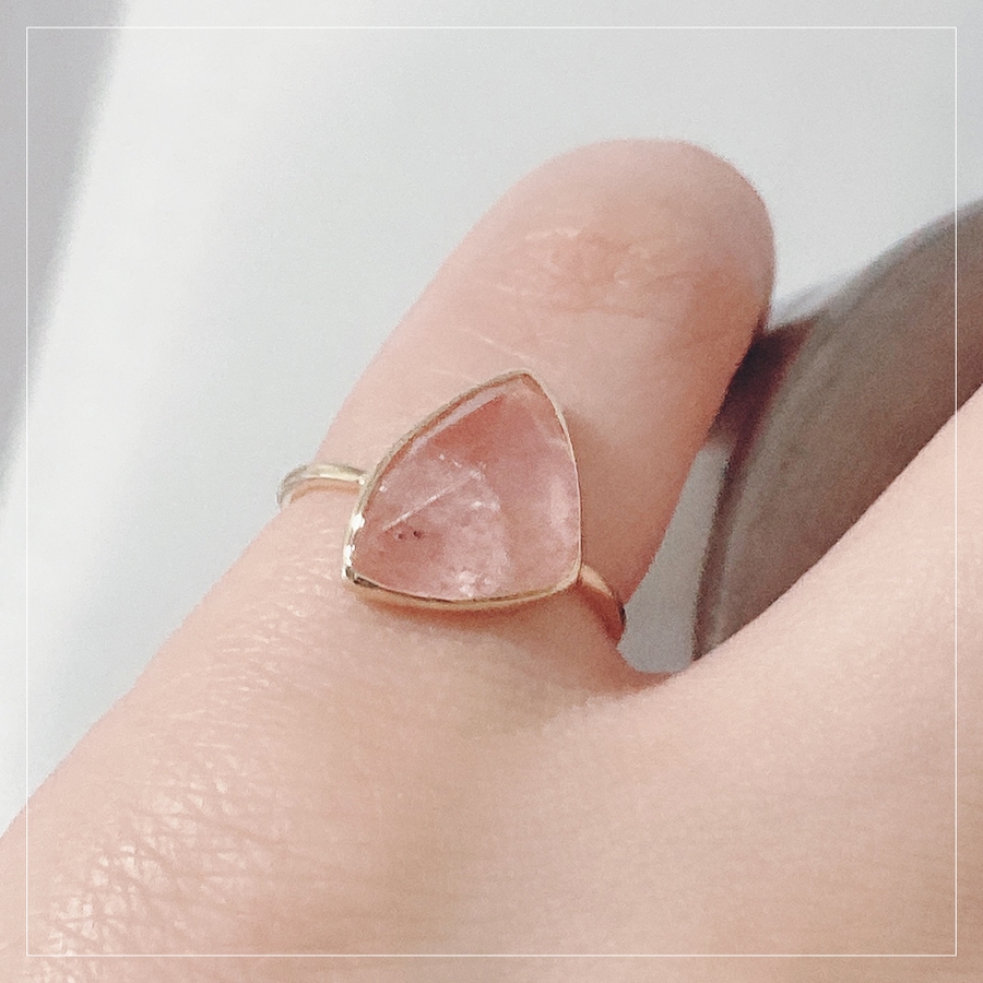 天然石リング【ストロベリークオーツ】[品番：MSMA0000073