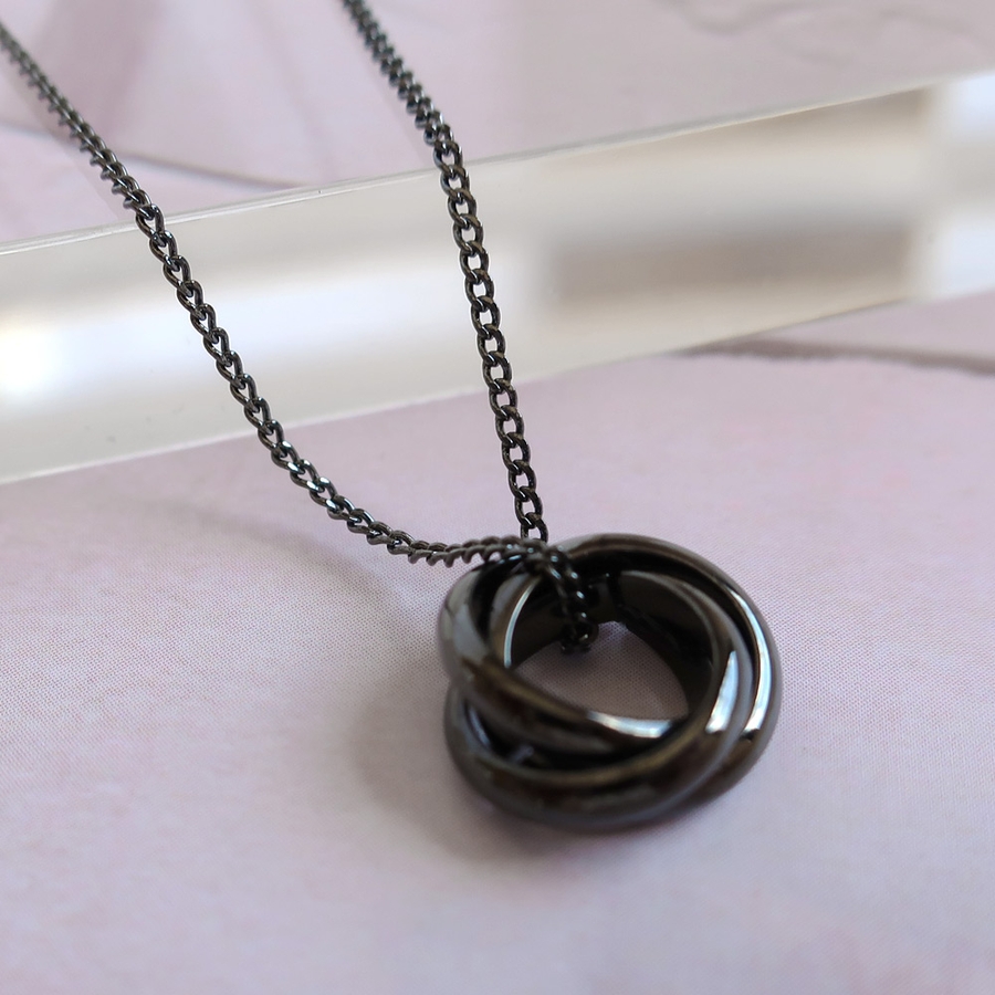 ブラックアクセサリー ネックレス 黒[品番：MLOA0002863]｜Melody