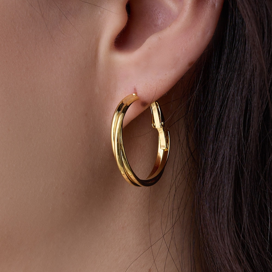 ピアス トリニティ フープピアス[品番：MLOA0003002]｜Melody