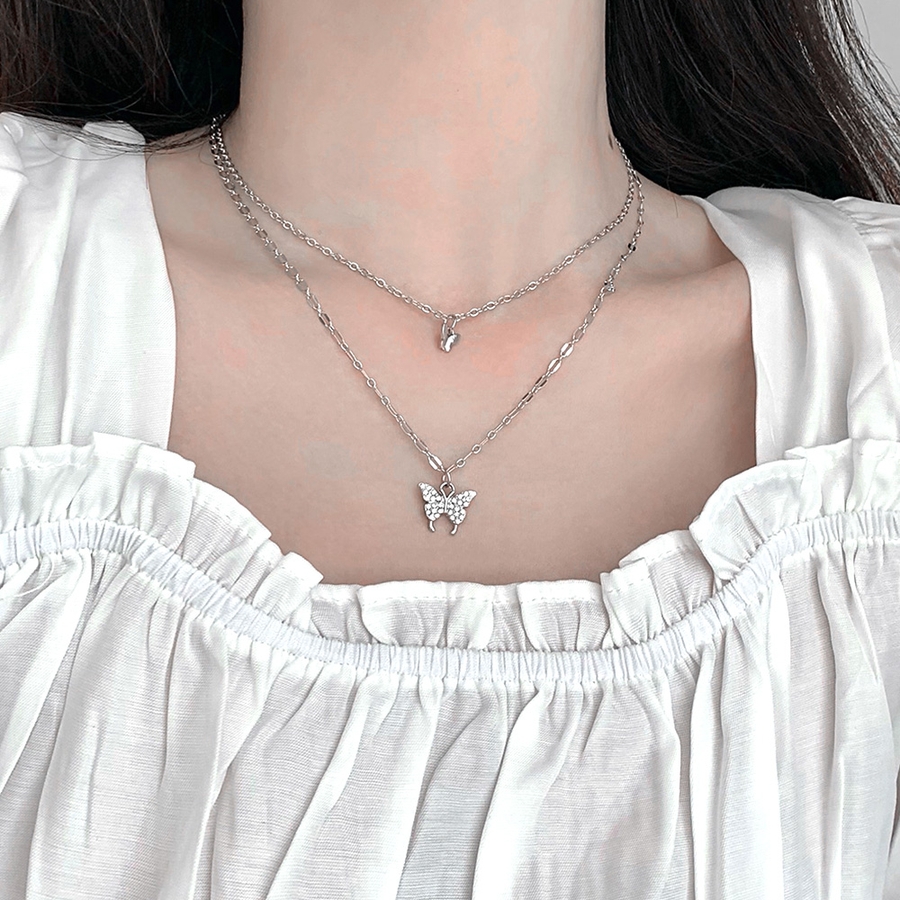 2連ネックレス 蝶々 ジュエリー  上品[品番：II000007330]｜Miniministore（ミニミニストア）のレディースファッション通販｜SHOPLIST（ショップリスト）