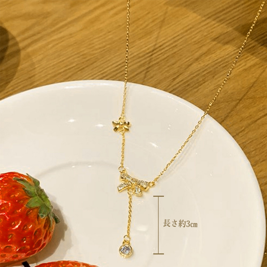 蝶々チェーンネックレスレディース可愛い[品番：II000008610