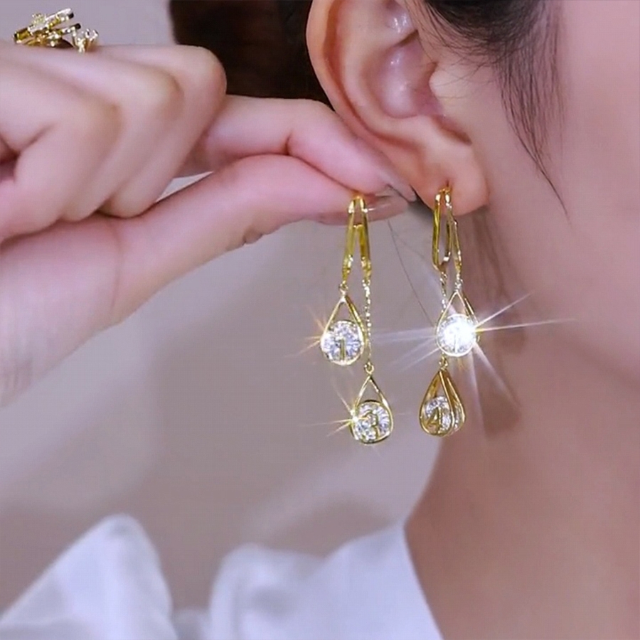 ドロップ ロングピアス レディース 小顔[品番:AGCW0003948 ドロップ ロングピアス レディース 小顔[品番:AGCW0003948