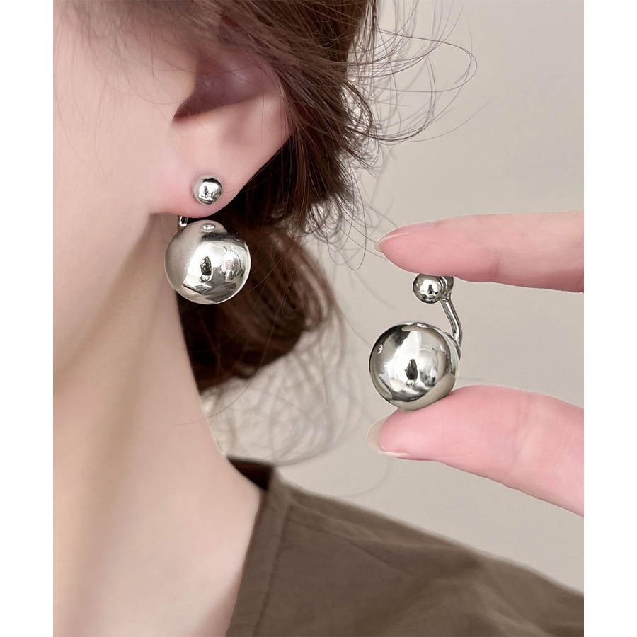 信頼への信頼 メタルボールピアス 一粒ピアス[品番：AGCW0006558 きれいめ ピアス
