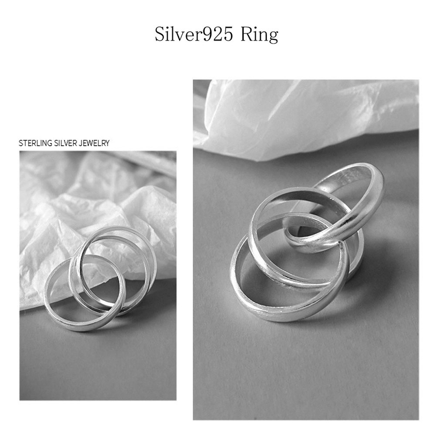 バイヤー厳選用品 シルバー シルバーリング ジュエリークロス付き 3連リング 990 アクセサリー