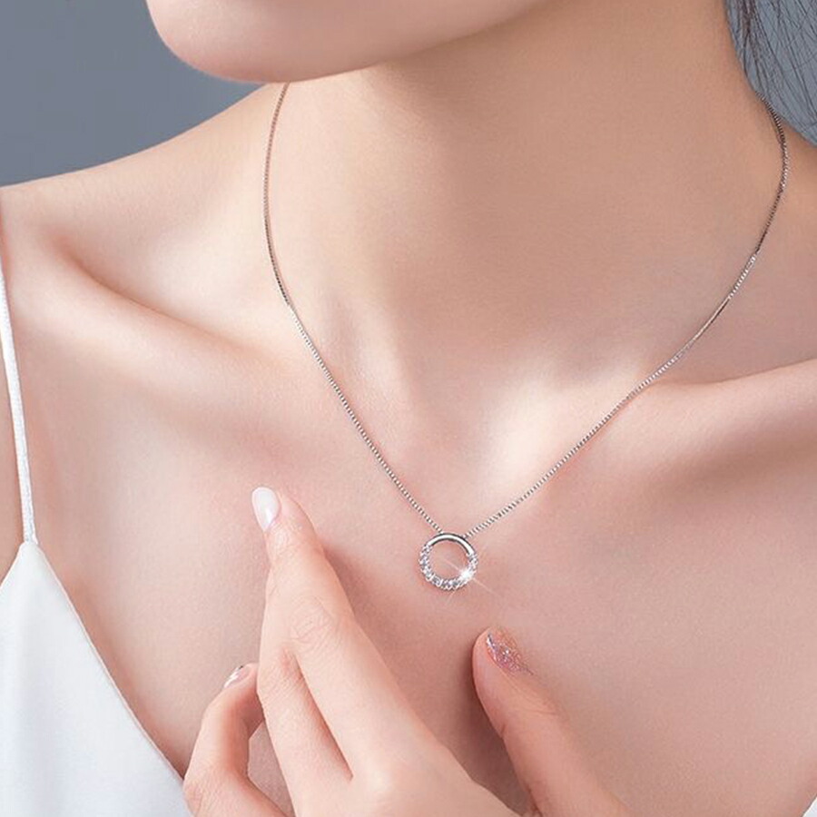 サークルデザインネックレス シルバー レディース[品番