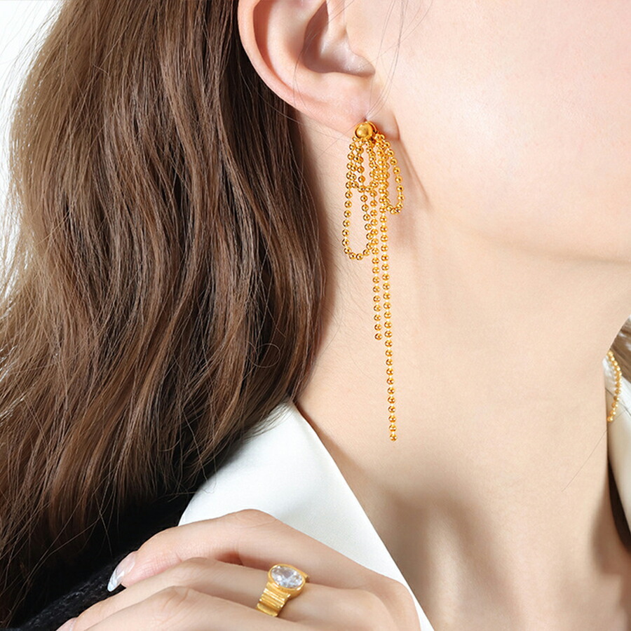 con affetto(original)18kwgリボンモチーフダイヤピアス K18WG 1ct