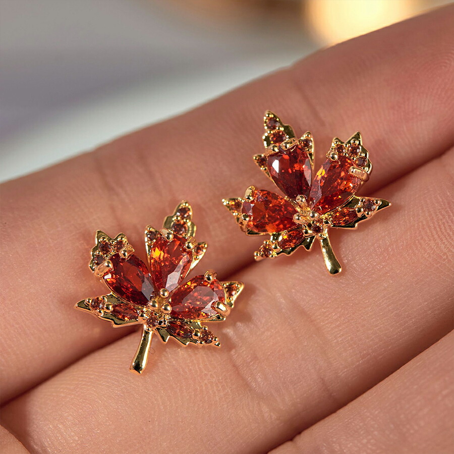 紅葉モチーフピアス もみじ 女子会[品番：XL000003391]｜SLENDER