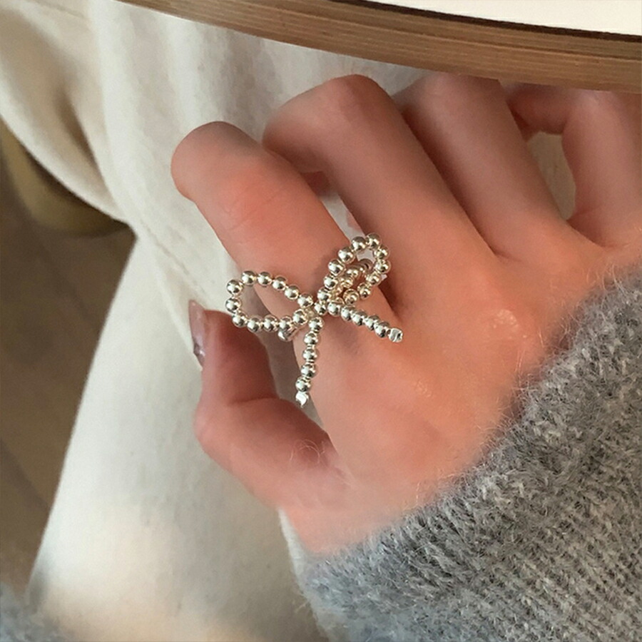 e.m シルバー リボンデザインリング8号 e.m シルバー リボンデザインリング8号