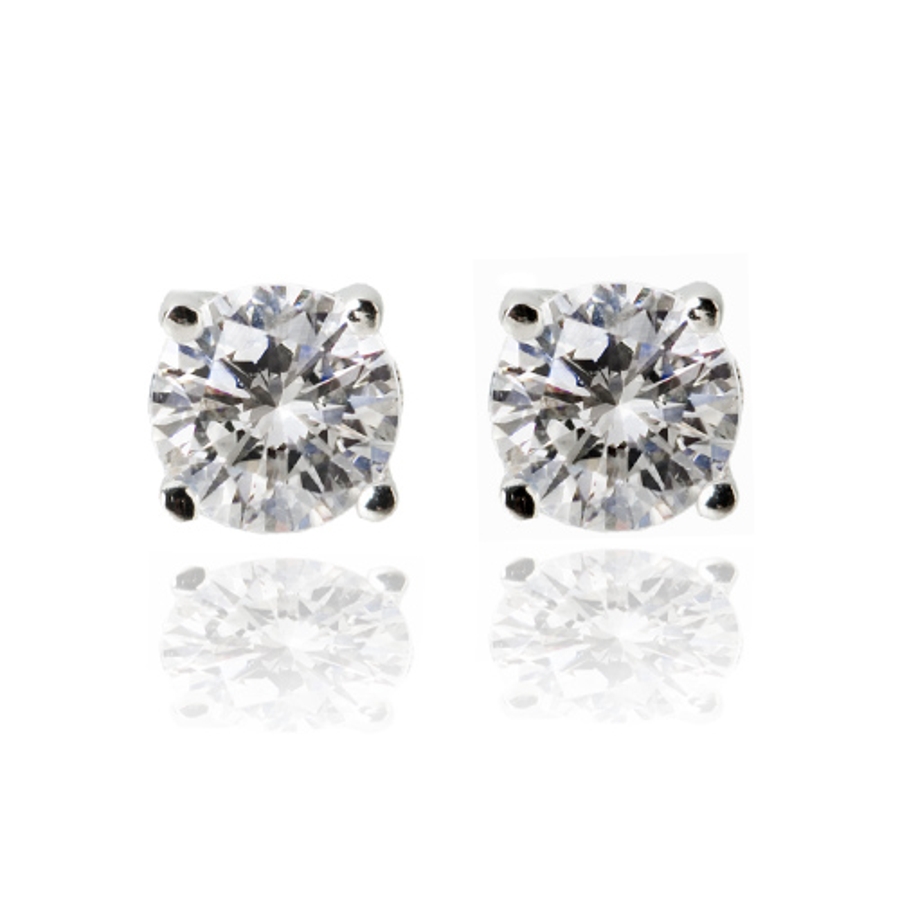 012F♦【売約済み】ピアス　フック　２粒　CZ　ダイヤ　SV925　シルバー シルバー925 CZダイヤ1石4本爪のスタッドピアス クリアと