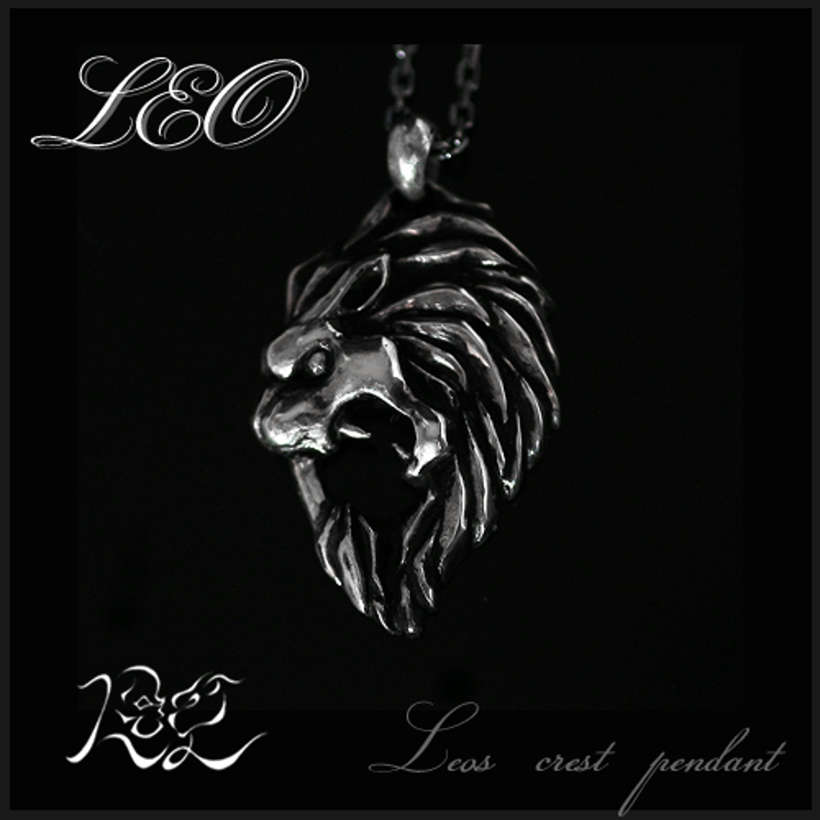 シルバー925 リアルなライオンヘッド CRESTペンダント[品番