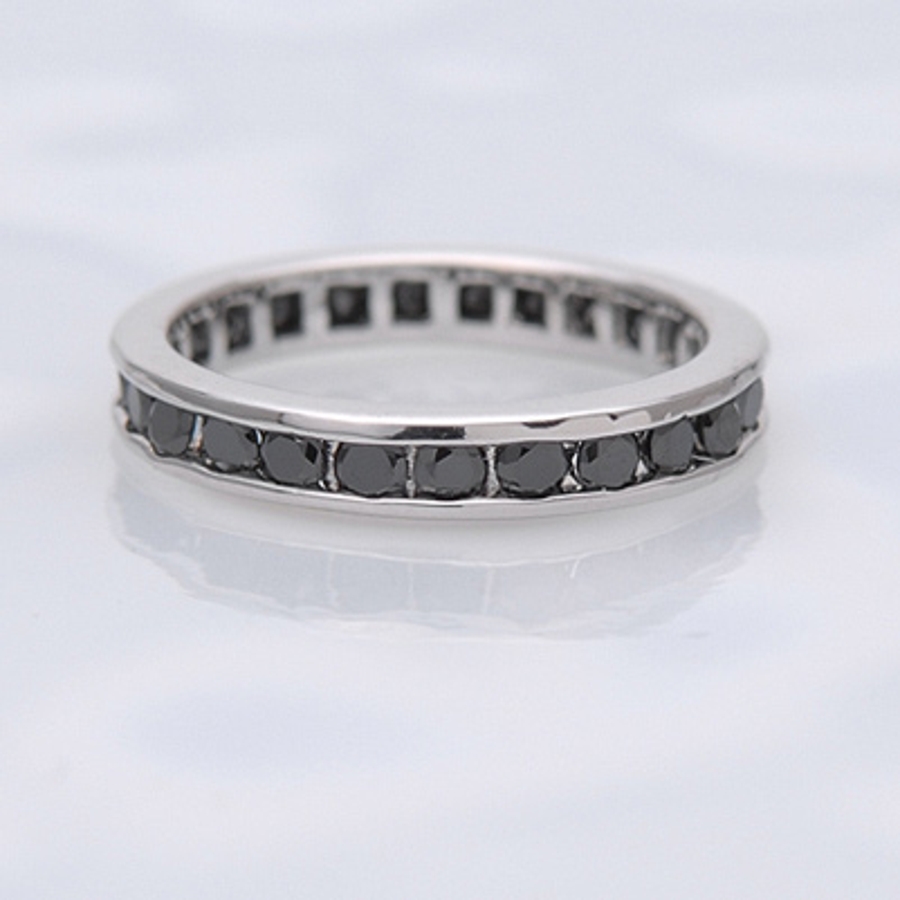 美品✨ e.m. イーエム ブラックジルコニア シルバー リング 11号 SILVER925ブラックジルコニアリング/メンズ/レディース（リング