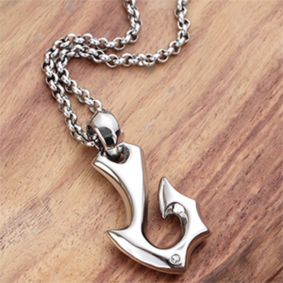 316Lサージカルステンレス プッシュ式メンズテニスネックレス 4㍉20