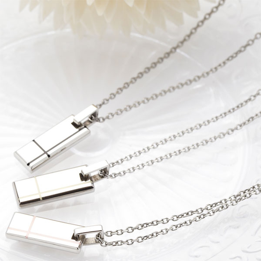 レディースネックレス プレート 長方形[品番：PENA0006814