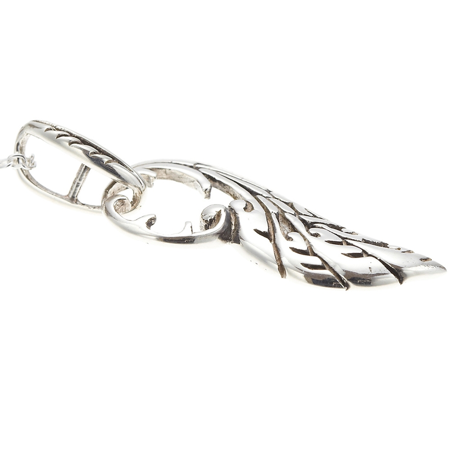 2つを合わせるとハート型になるペアネックレス シルバー925製