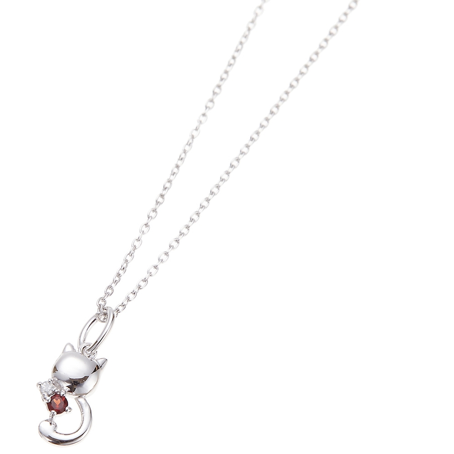 小さなしっぽネコがキュートなダイヤモンドと誕生石のネックレス 日本製 品番 Pena アクセサリーショップpiena アクセサリー ショップピエナ のレディースファッション通販 Shoplist ショップリスト