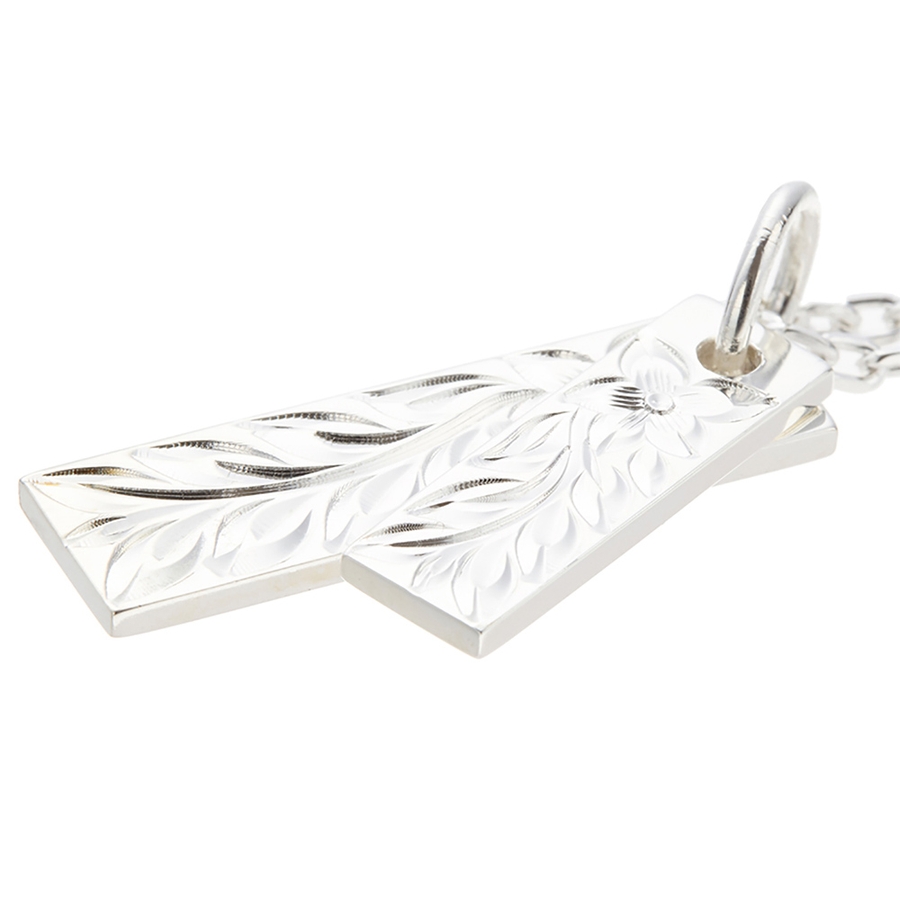 ハワイアンジュエリー プルメリアダブルプレートネックレス